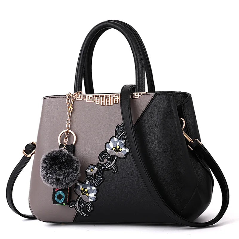 Embroidered Messenger Bags Women Leather Handbags Bags for Women 2021 Sac a Main Ladies Hand Bag Female Hand Bag New